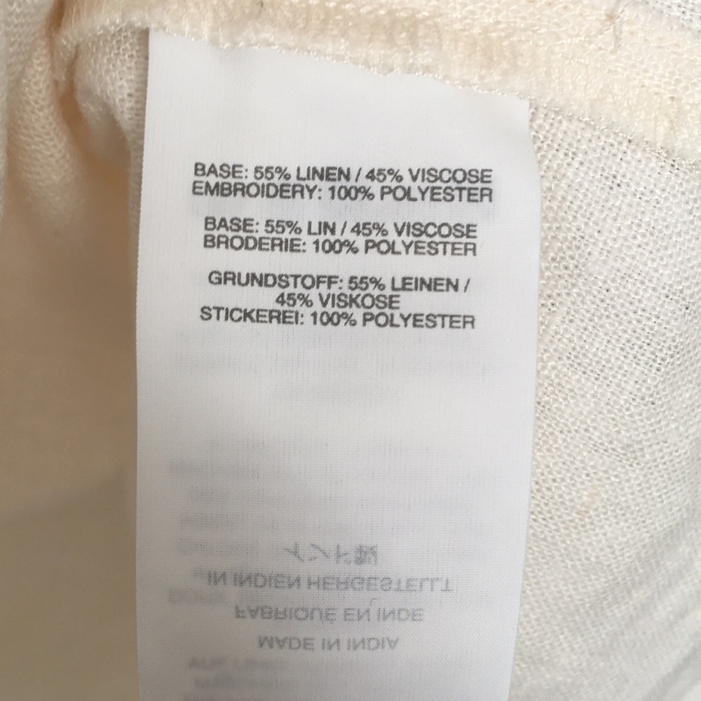 📦Madewell Cropped Linen-Blend Embroidered Tank - Picture 4 of 4